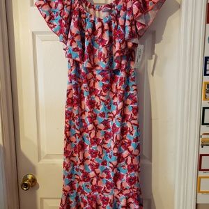 Nwt xl lularoe tropical cici dress
